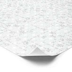 Light Grey Geometric Floral Pattern Poster