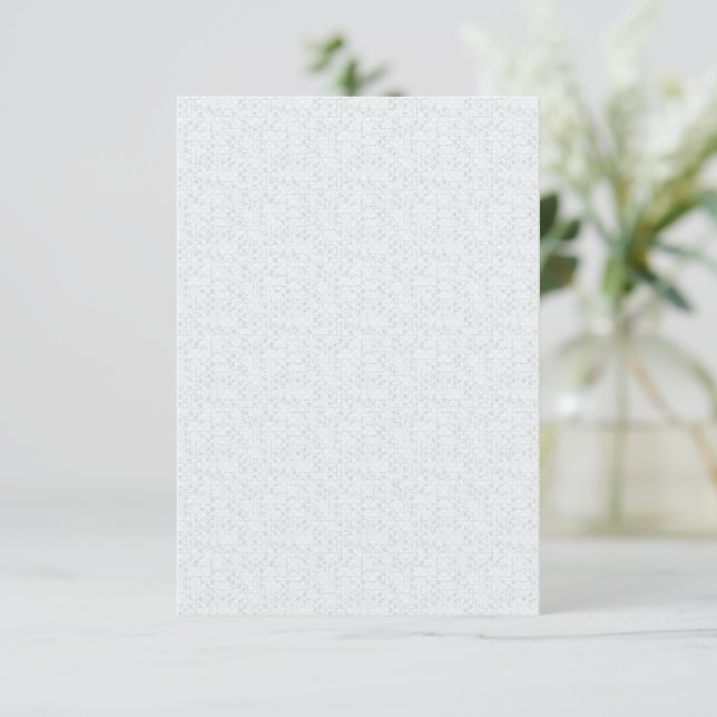 Light Grey Geometric Floral Pattern Thank You Card (Standing Front)