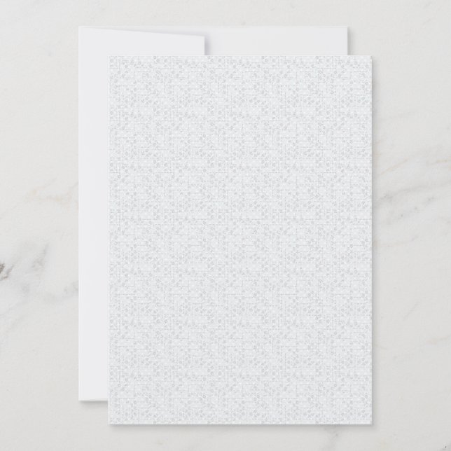 Light Grey Geometric Floral Pattern Thank You Card (Back)