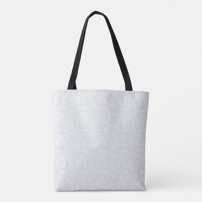 Light Grey Geometric Floral Pattern Tote Bag (Back)