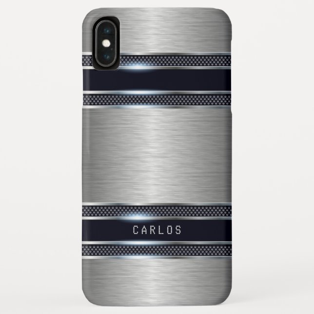 Light-grey geometric metallic background Case-Mate iPhone case (Back)