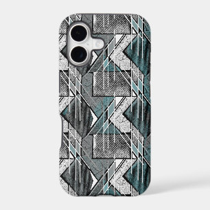 Light grey geometric print.