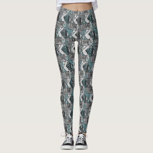 Light grey geometric print. leggings