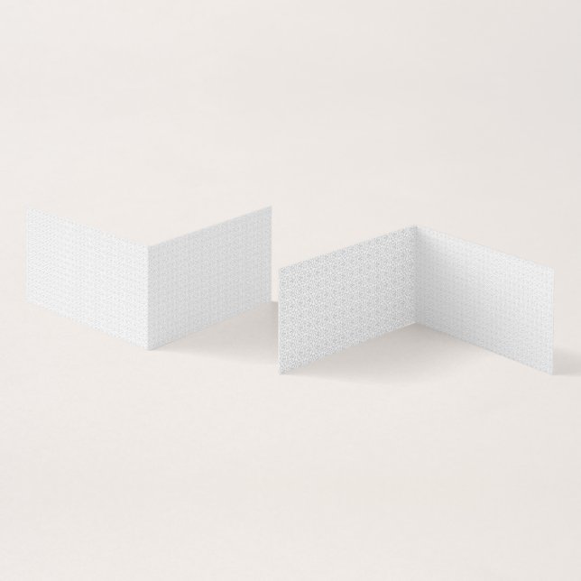 Light Grey Geometric Tile Pattern Business Card (Inside and Outside)