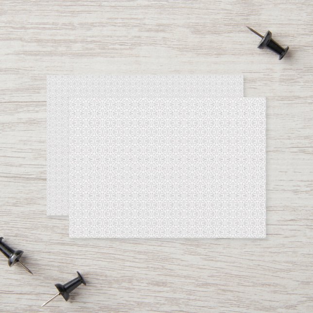 Light Grey Geometric Tile Pattern Calling Card (Front/Back In Situ)