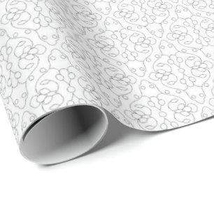 Light Grey Geometric Tile Pattern Wrapping Paper