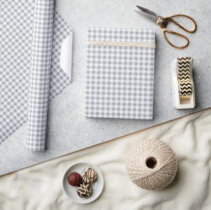 Light grey gingham wrapping paper
