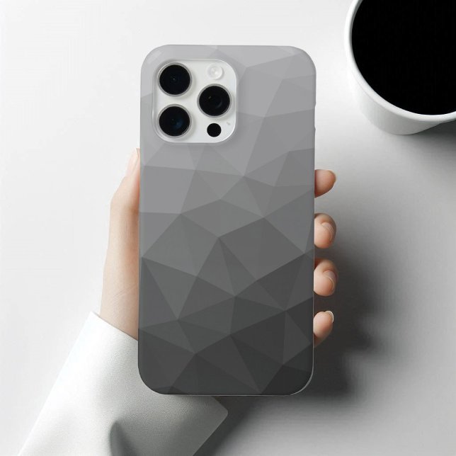 Light grey gradient geometric mesh pattern Case-Mate iPhone case (Protect your phone with trendy modern geometric phone case. In many different colors.)