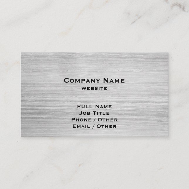Light Grey Granite Business Card (Front)