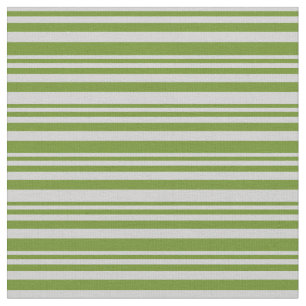 Light Grey & Green Coloured Lined/Striped Pattern Fabric