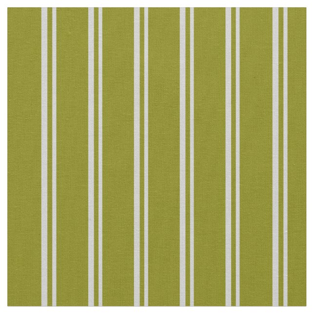 Light Grey & Green Lined Pattern Fabric (Close Up)