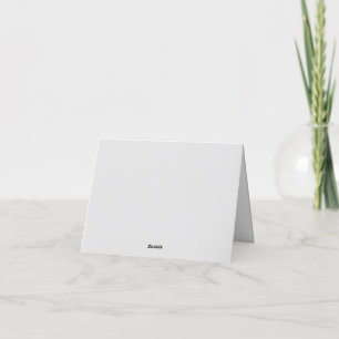 Light Grey, Green White Folded Thank You Card
