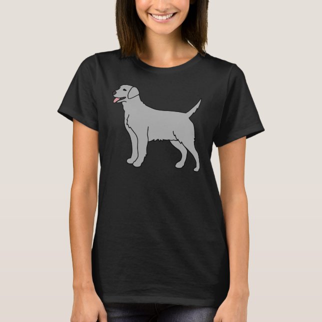 Light Grey Labrador Dog T-Shirt (Front)