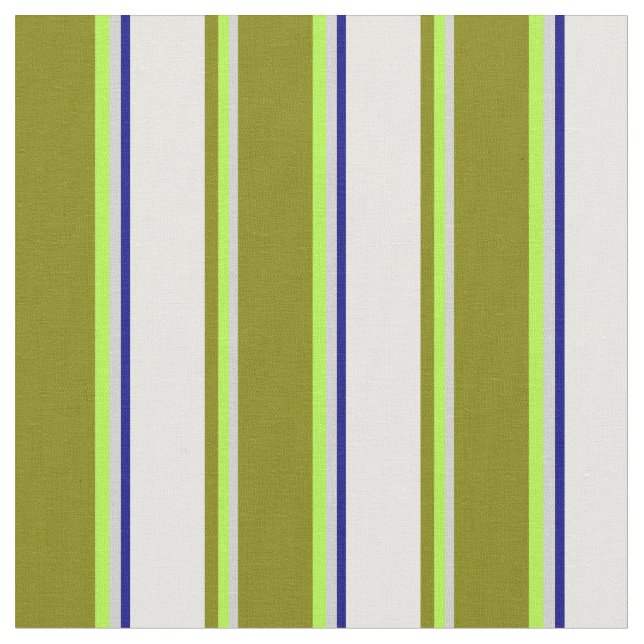 Light Grey, Light Green, Green, White, and Blue Fabric (Close Up)
