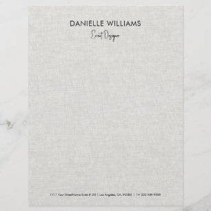 Light grey linen texture Event Designer Custom Letterhead