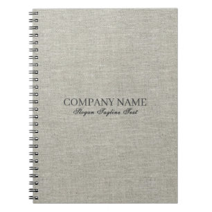 Light Grey Linen Texture Notebook