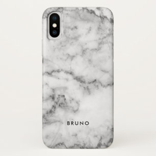 Light-Grey Marble Grey Accents iPhone X Case