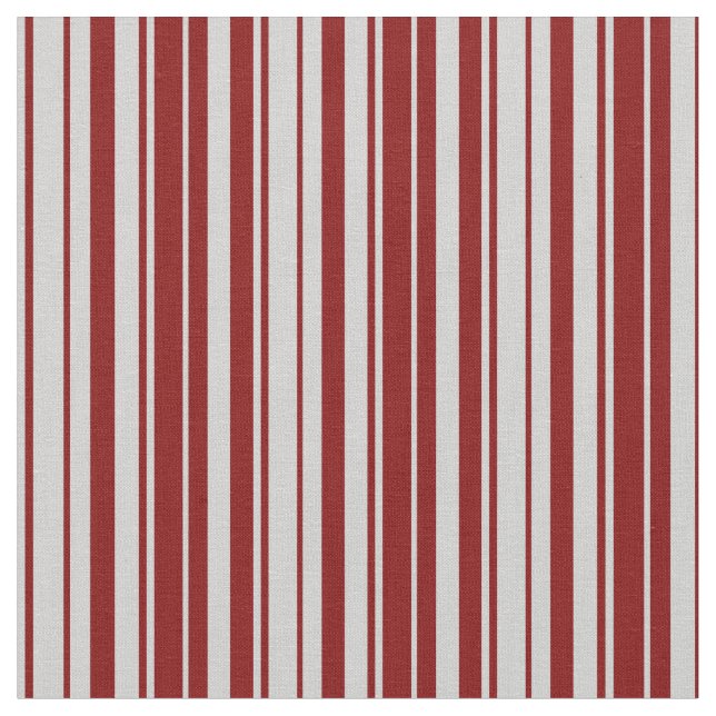 Light Grey & Maroon Stripes Pattern Fabric (Close Up)