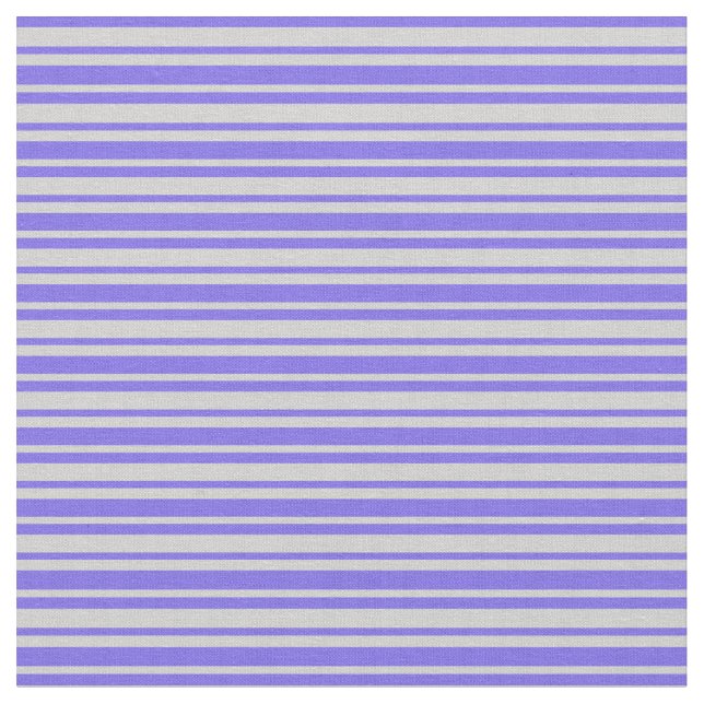 Light Grey & Medium Slate Blue Coloured Stripes Fabric (Close Up)