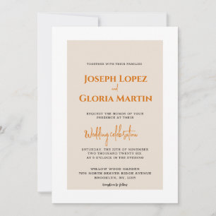 Light grey Minimalist Chic Simple Elegant wedding Invitation