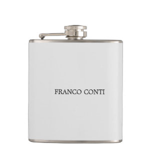 Light Grey Minimalist Plain Modern Hip Flask