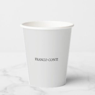 Light Grey Minimalist Plain Modern Paper Cups