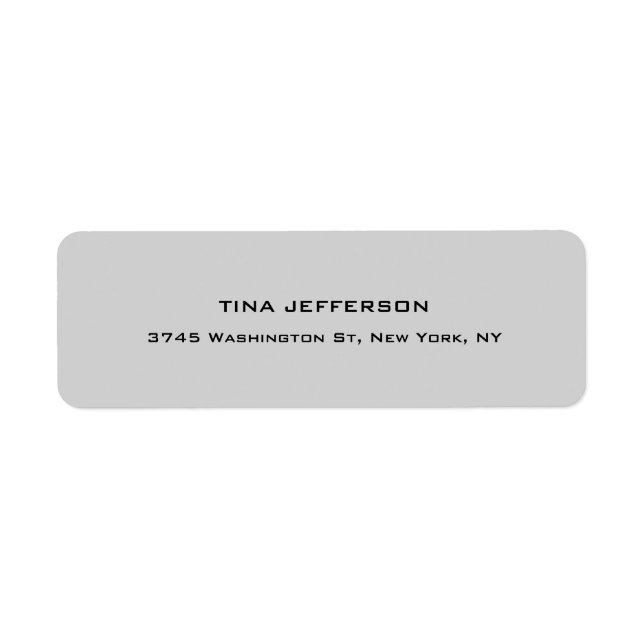Light Grey ModernUnique Special Personal Return Address Label (Front)