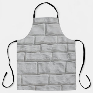Light grey or white brick wall surface texture bac apron
