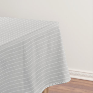 Light grey pinstripes tablecloth