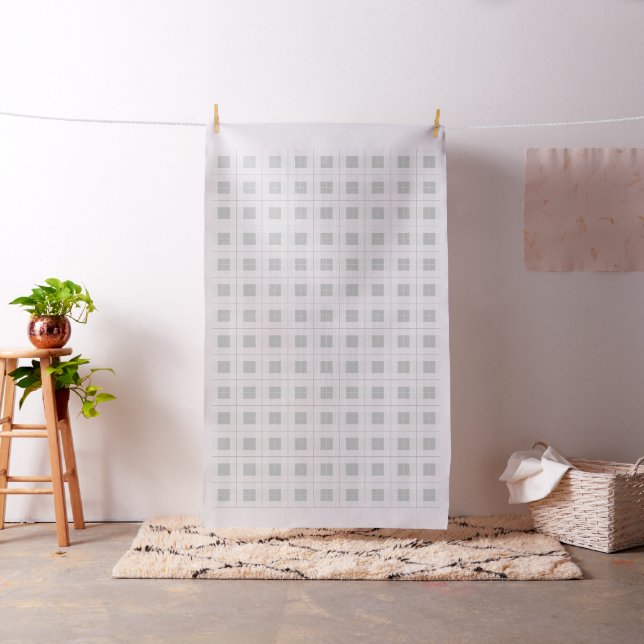 Light Grey Plaid Pattern Fabric (In Situ)