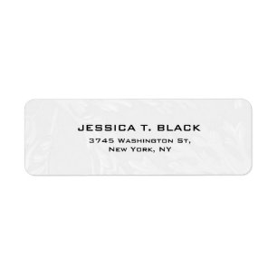 Light Grey Plain Elegant Modern Trendy Return Address Label
