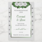 Light Grey Product Labels Green White Roses Jewels