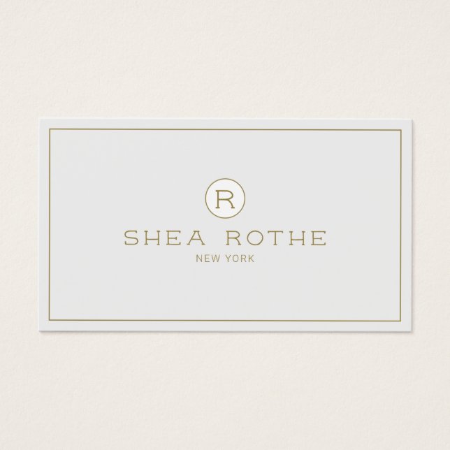 Light Grey Professional Modern Monogram (Front)