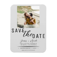 Light Grey Save the Date Photo Wedding