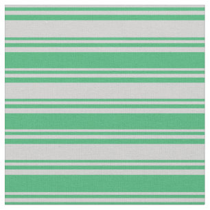 Light Grey & Sea Green Pattern Fabric