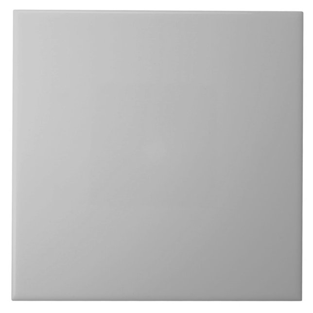 Light grey, solid colour bandanna ceramic tile (Front)