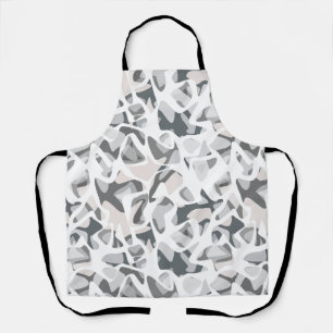 Light Grey Spots Abstract spotted pattern  Apron