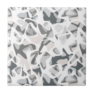 Light Grey Spots Abstract spotted pattern  Ceramic Tile