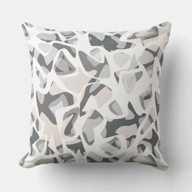 Light Grey Spots Abstract spotted pattern Cushion (Front)