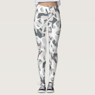 Light Grey Spots Abstract spotted pattern  Leggings
