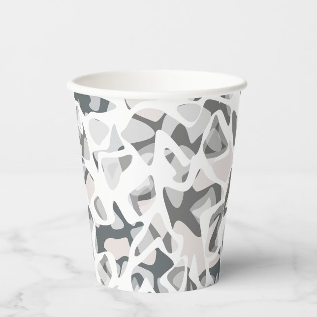 Light Grey Spots Abstract spotted pattern  Paper Cups (Front)