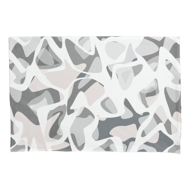 Light Grey Spots Abstract spotted pattern  Pillowcase (Front)