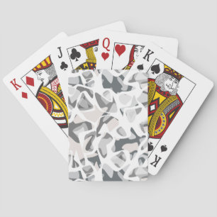 Light Grey Spots Abstract spotted pattern Playing Cards