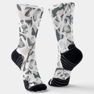 Light Grey Spots Abstract spotted pattern Socks