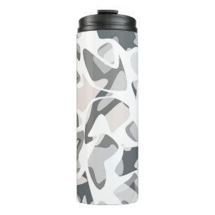 Light Grey Spots Abstract spotted pattern  Thermal Tumbler