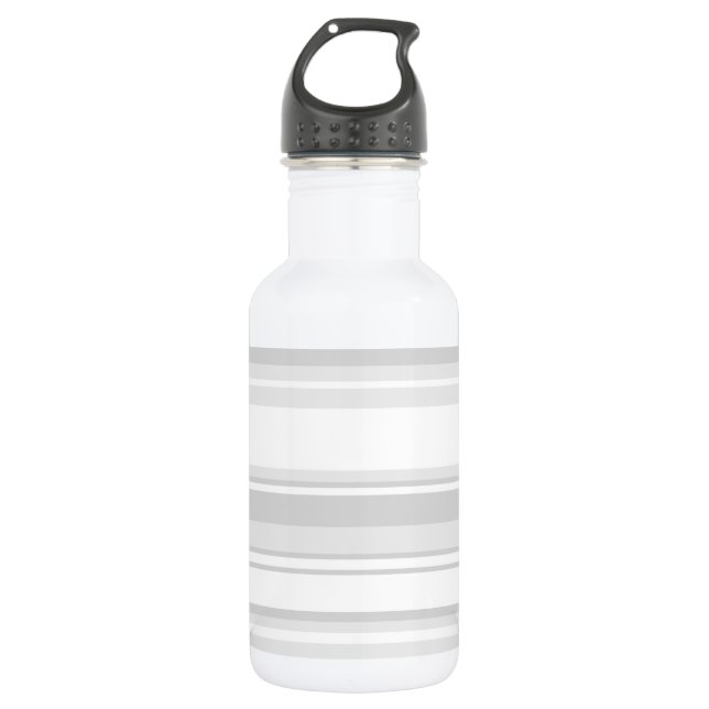 Light grey stripes 532 ml water bottle (Front)