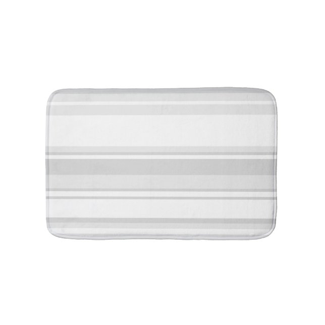 Light grey stripes bath mat (Front)