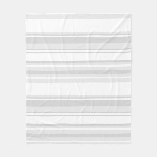 Light grey stripes fleece blanket (Front)