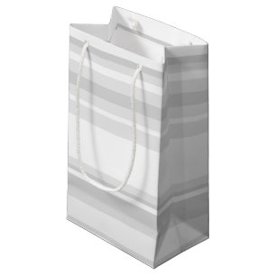 Light grey stripes small gift bag