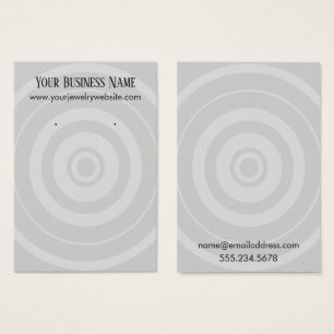 Light Grey Target Earring Holder Display Cards